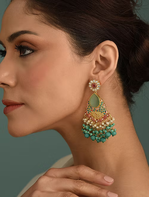 Kundan Meenakari Culture Earrings