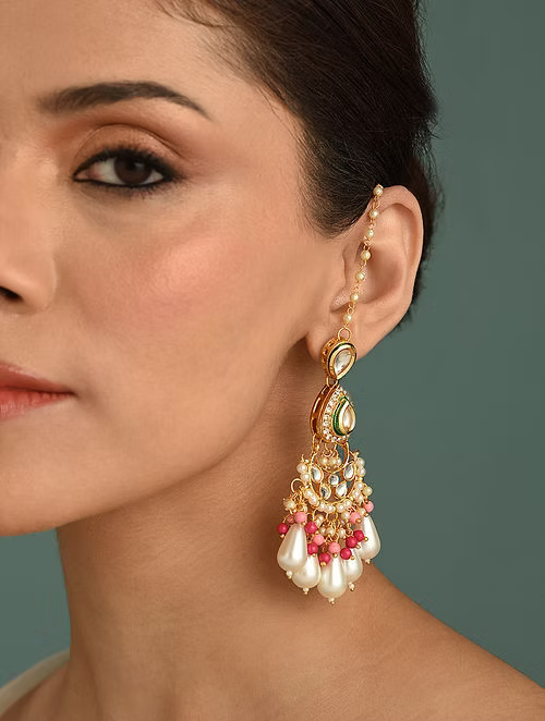 Kundan & Pearls Culture Earrings