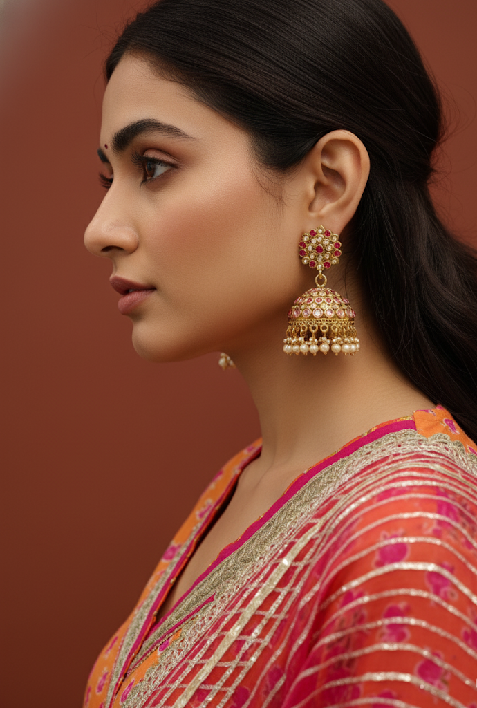 Vibrant Orange Mulmul Kalidaar Kurta with Zari Patch Embroidery