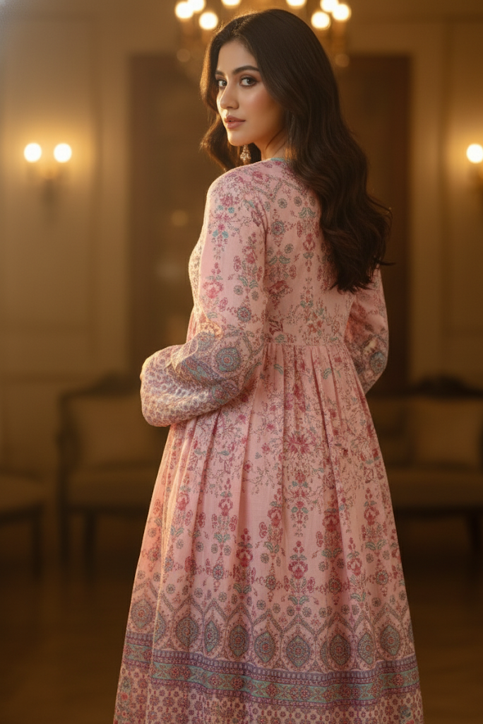 Elegant Mulmul Embroidered Kurta Palazzo Set with Dupatta